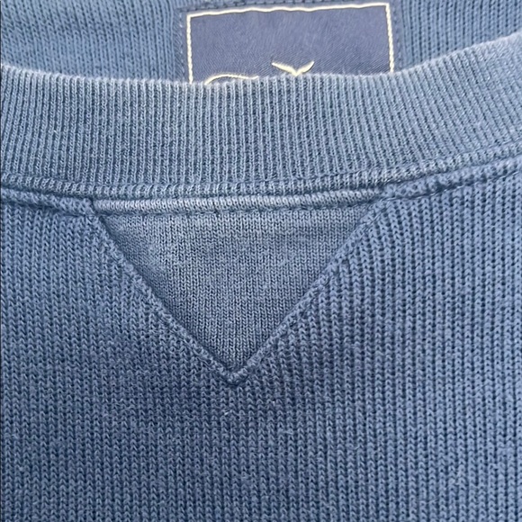 Faconnable Blue Crewneck Sweater with Ribbed Cuffs - Picture 4 of 5